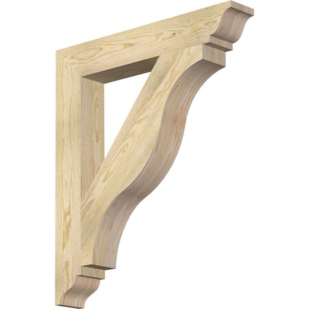 Ekena Millwork Funston Traditional Rough Sawn Bracket, Douglas Fir, 4"W x 26"D x 30"H BKT04X26X30FST01RDF